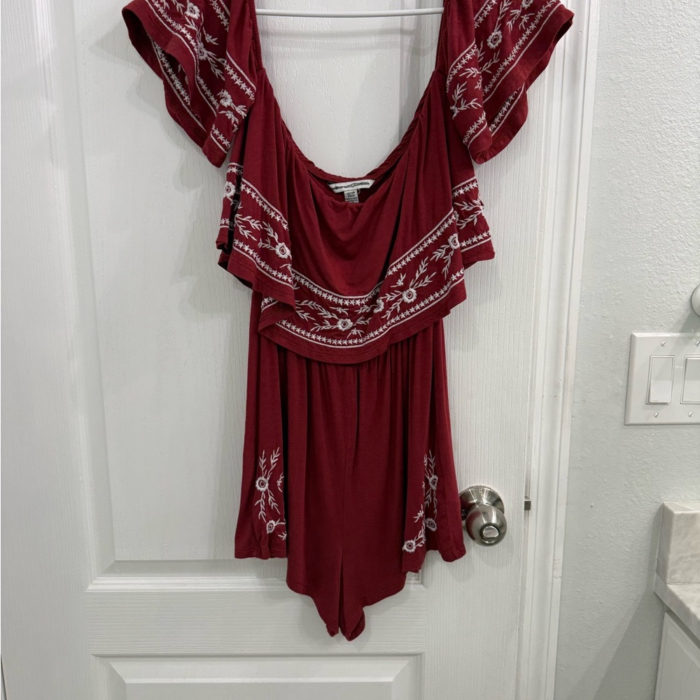 American Eagle Outfitters Burgundy  Romper